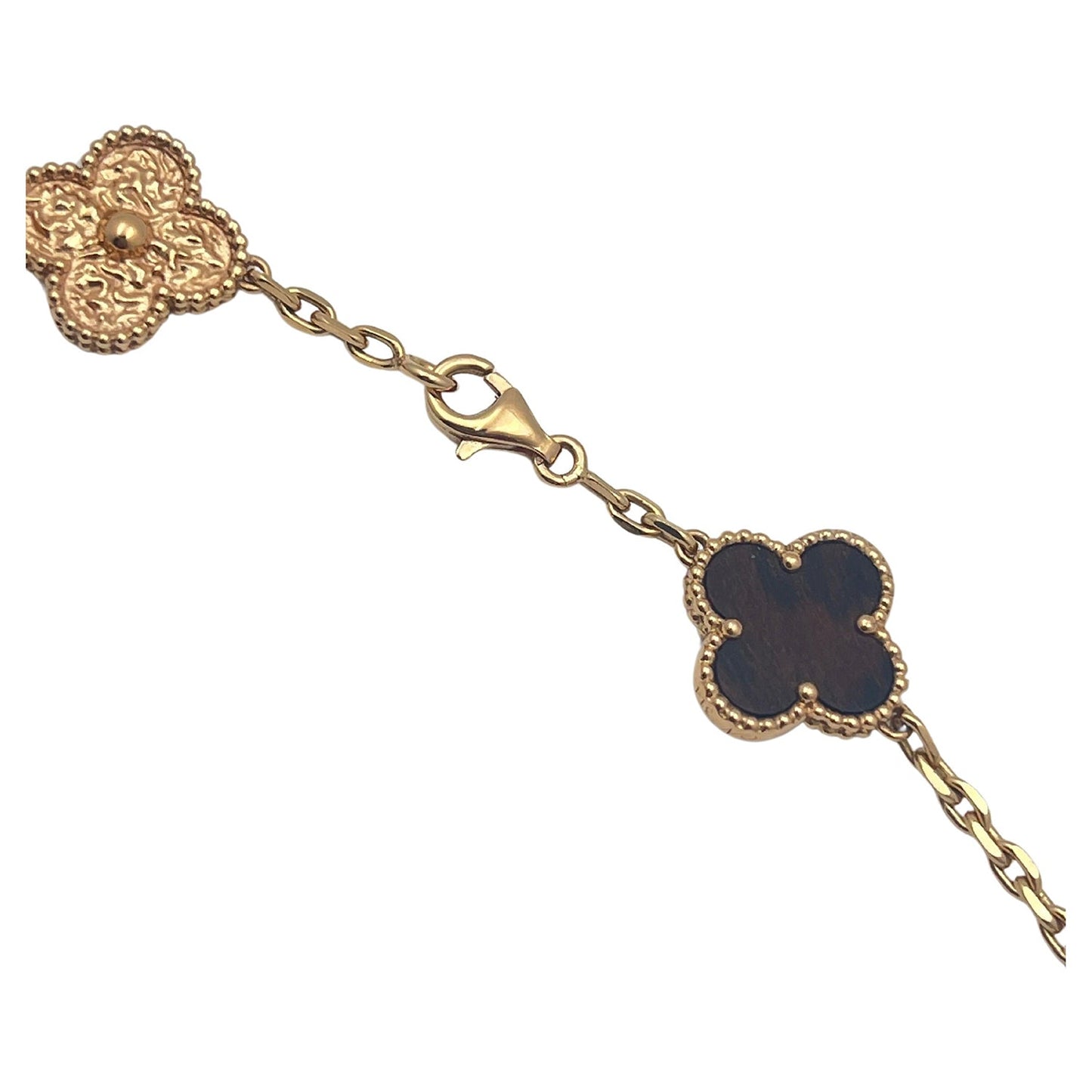 Van Cleef & Arpels - 18k Rose Gold Bois D'Amourette Vintage Alhambra Necklace