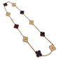 Van Cleef & Arpels - 18k Rose Gold Bois D'Amourette Vintage Alhambra Necklace