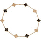 Van Cleef & Arpels - 18k Rose Gold Bois D'Amourette Vintage Alhambra Necklace