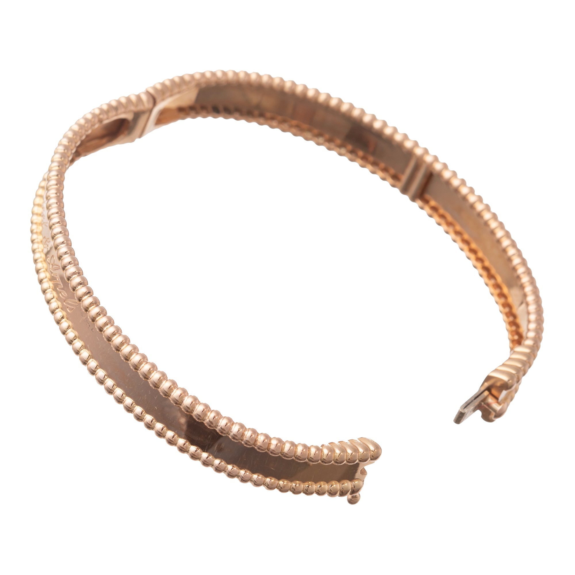 Van Cleef & Arpels Rose Gold Perlée Signature Bracelet – Greenleaf