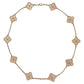 Van Cleef & Arpels - 18k Rose Gold Vintage Alhambra Necklace