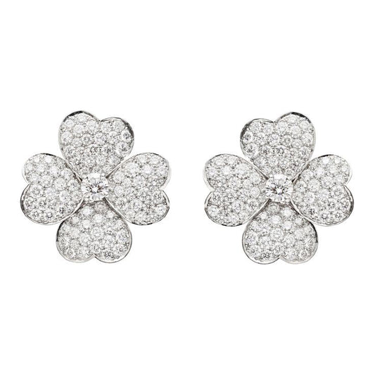 Van Cleef & Arpels - 18k White Gold Diamond Large Cosmos Earrings