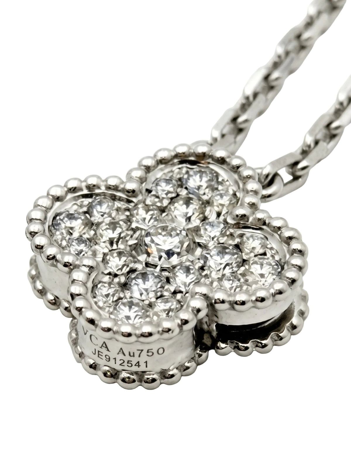 Van Cleef & Arpels - 18k White Gold Diamond Magic Alhambra Long Necklace