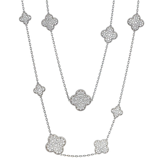 Van Cleef & Arpels - 18k White Gold Diamond Magic Alhambra Long Necklace