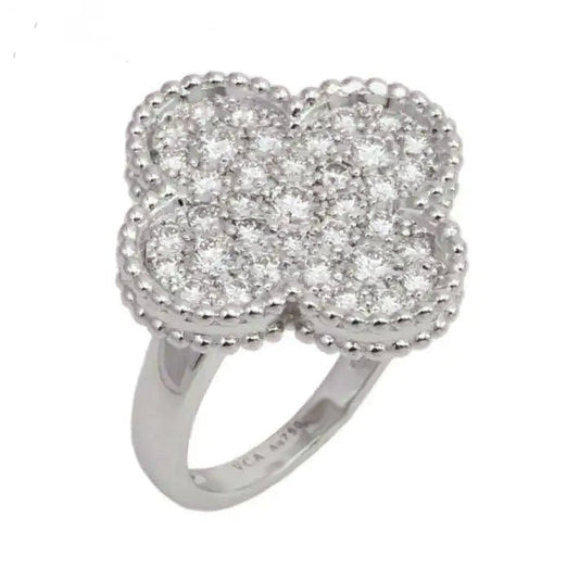 Van Cleef & Arpels - 18k White Gold Diamond Magic Alhambra Ring