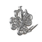 Van Cleef & Arpels - 18k White Gold Diamond Small Cosmos Pendant Brooch