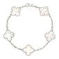 Van Cleef & Arpels - 18k White Gold Mother - of - Pearl Vintage Alhambra Bracelet