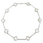 Van Cleef & Arpels - 18k White Gold Mother - of - Pearl Vintage Alhambra Necklace