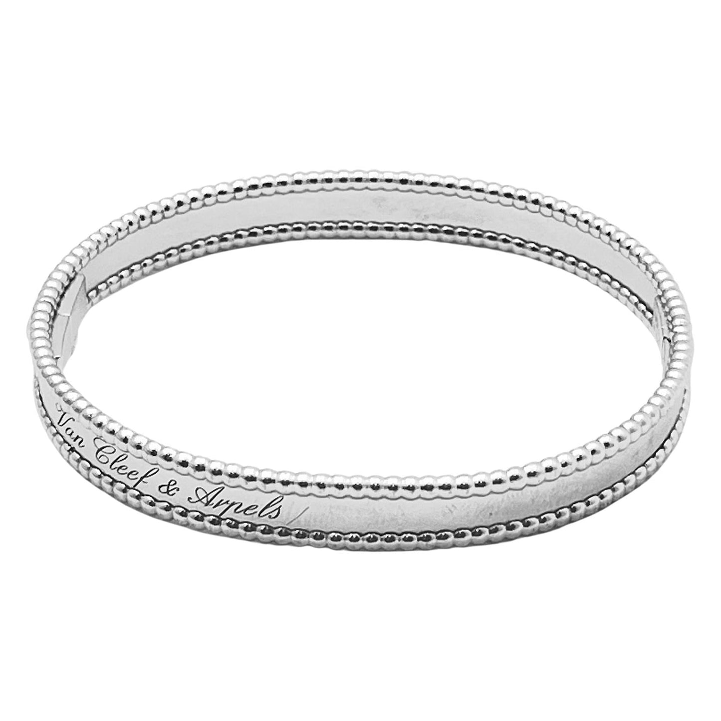 Van Cleef & Arpels - 18k White Gold Perlée Signature Bracelet