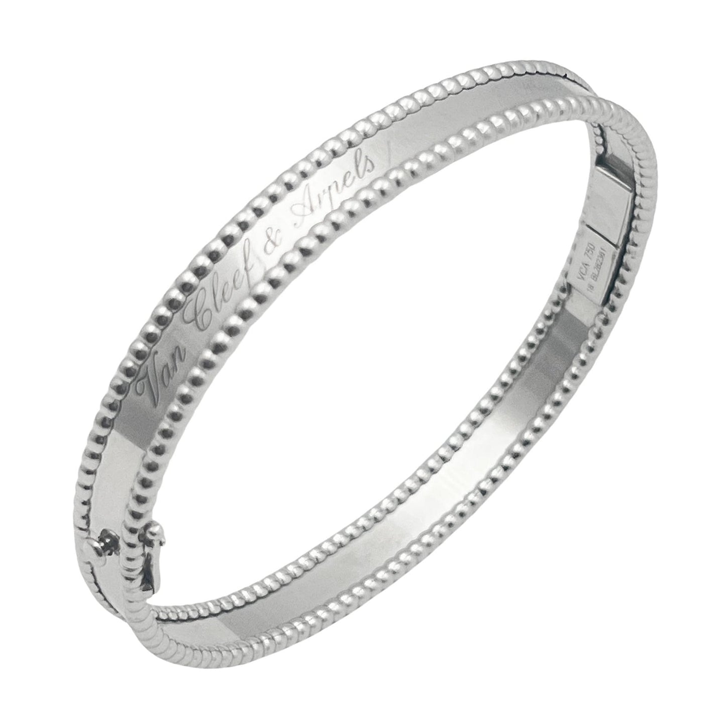 Van Cleef & Arpels - 18k White Gold Perlée Signature Bracelet