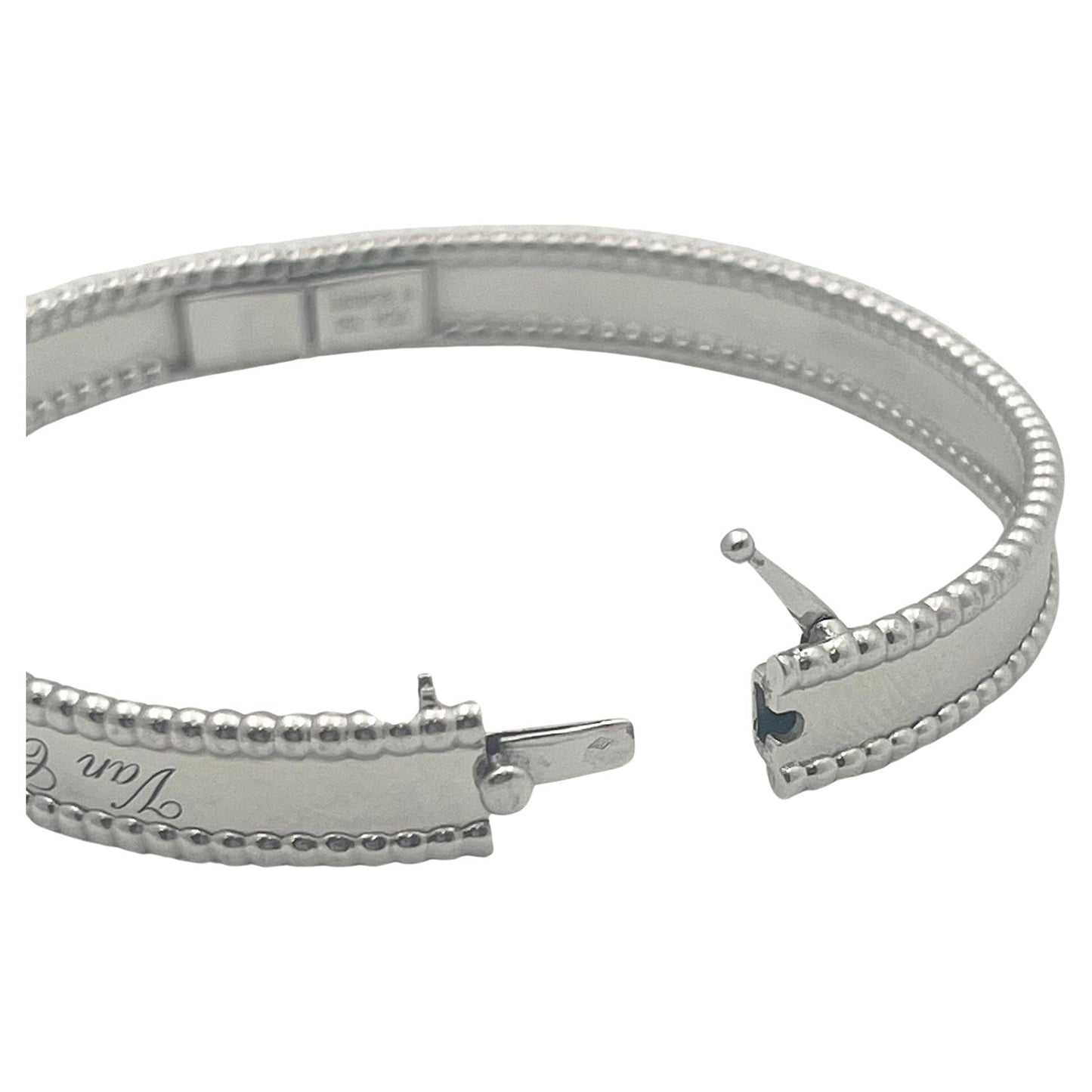 Van Cleef & Arpels - 18k White Gold Perlée Signature Bracelet