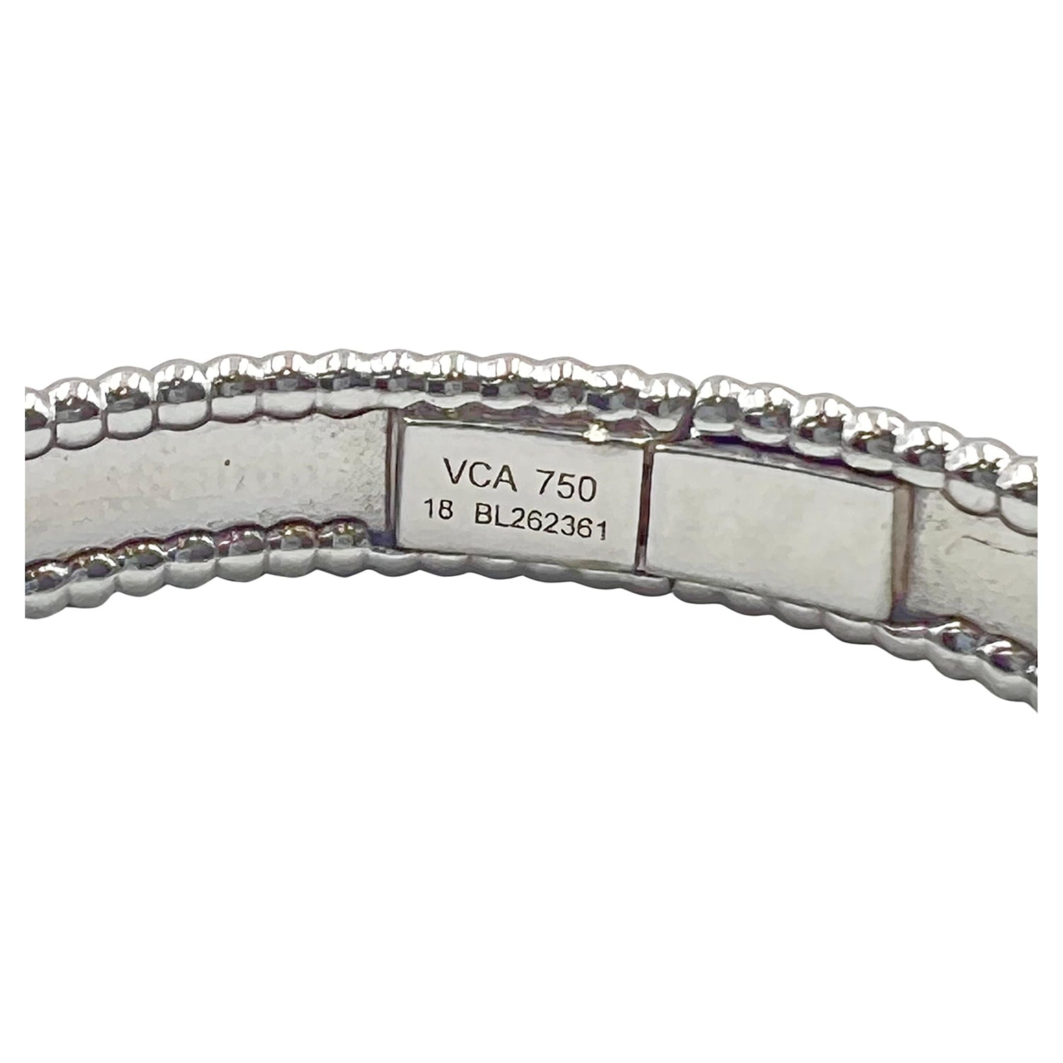 Van Cleef & Arpels - 18k White Gold Perlée Signature Bracelet