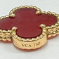 Van Cleef & Arpels - 18k Yellow Gold Carnelian Vintage Alhambra Bracelet