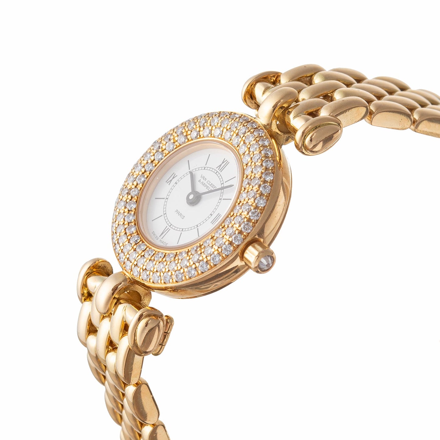 Van Cleef & Arpels - 18k Yellow Gold Diamond "Classique" Wristwatch
