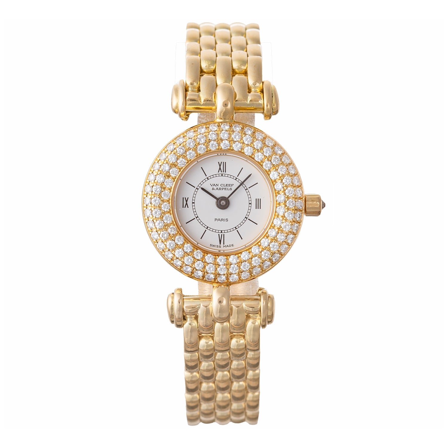 Van Cleef & Arpels - 18k Yellow Gold Diamond "Classique" Wristwatch