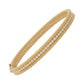 18k Yellow Gold Diamond Perlée Bangle Bracelet