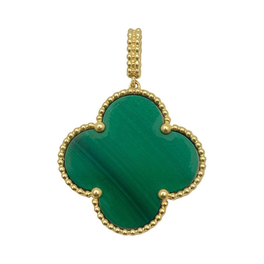 Van Cleef & Arpels - 18k Yellow Gold Malachite Magic Alhambra Pendant