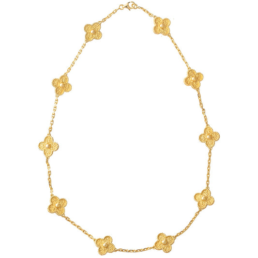 Van Cleef & Arpels - 18k Yellow Gold Vintage Alhambra Necklace
