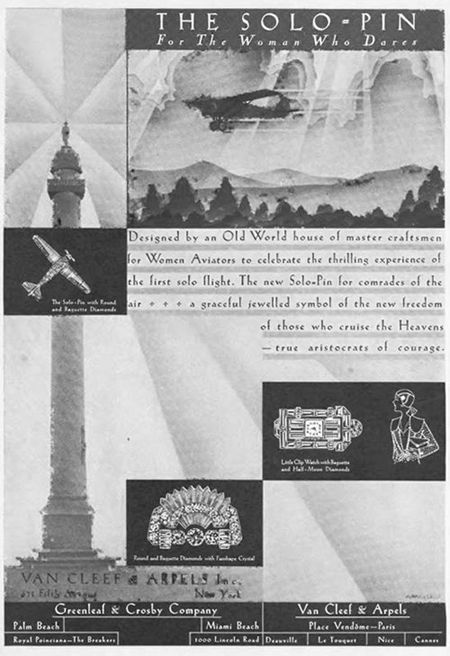 Van Cleef & Arpels newspaper advertisement with Greenleaf & Crosby, circa 1930