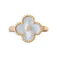 Van Cleef & Arpels - Mother - of - Pearl Diamond Vintage Alhambra Ring