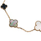 Van Cleef & Arpels - Mother - of - Pearl Onyx Magic Alhambra Long Necklace