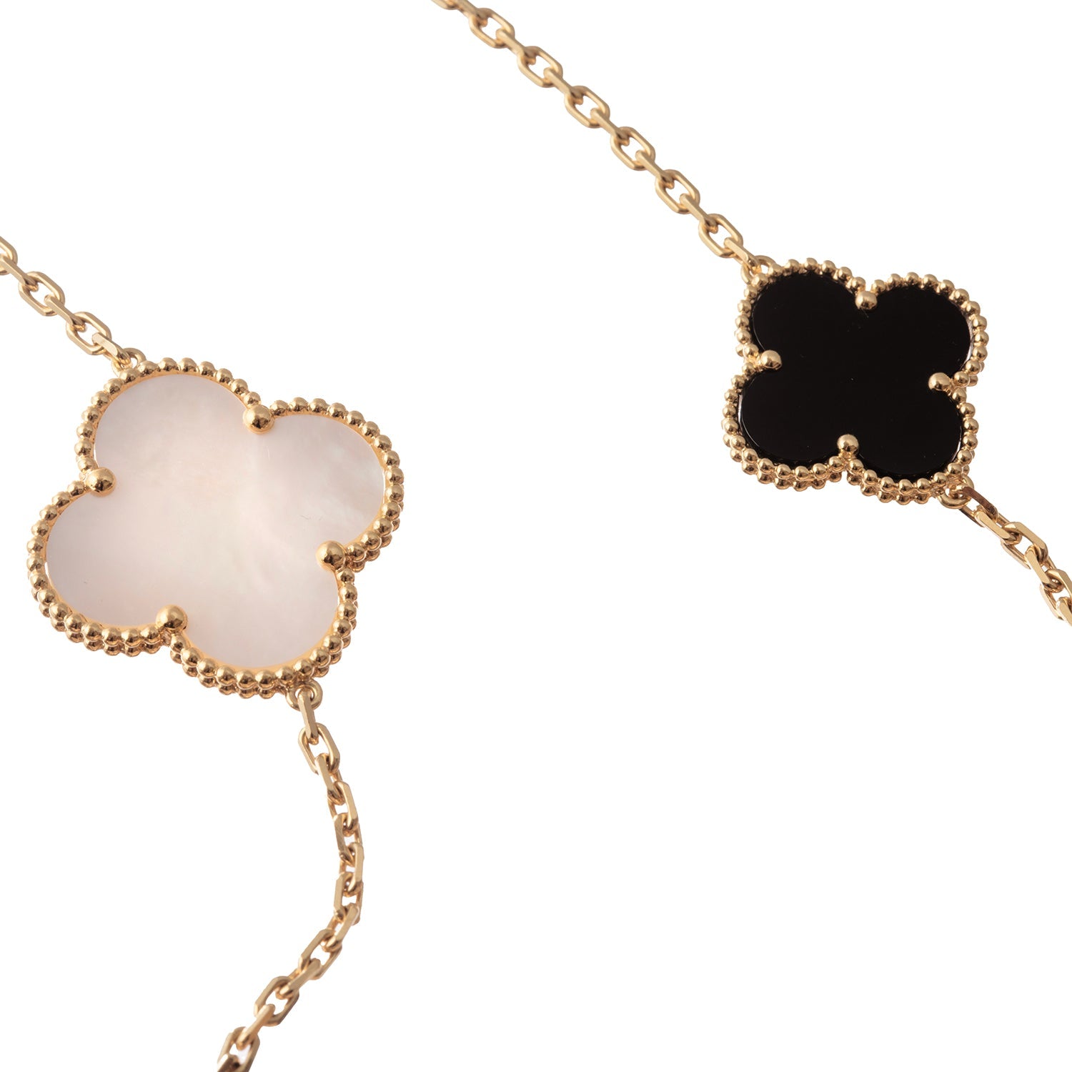 Van Cleef & Arpels Mother-of-Pearl Onyx Magic Alhambra Long