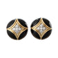 Van Cleef & Arpels - Onyx & Diamond Button Earrings