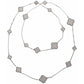 18k White Gold Diamond Magic Alhambra Long Necklace