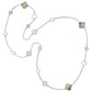 18k White Gold Mother-of-Pearl Chalcedony Magic Alhambra Necklace
