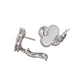 18k White Gold Guilloché Vintage Alhambra Earrings
