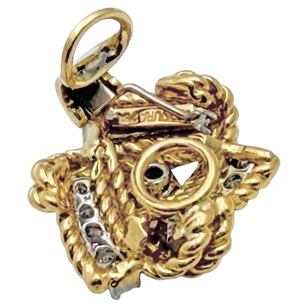Estate 18k Yellow Gold Diamond Pinwheel Earrings
