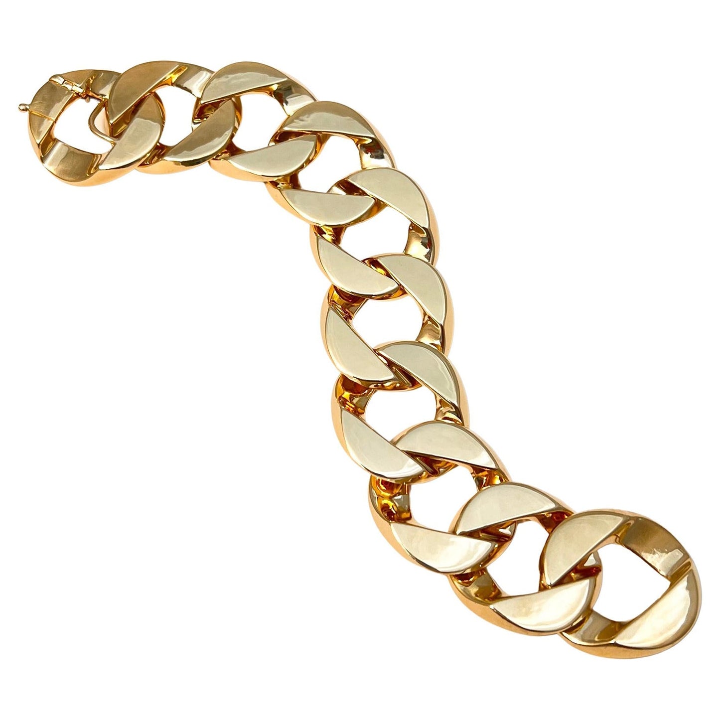 Verdura - Estate 14k Yellow Gold Large Curb-Link Bracelet