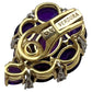 Verdura - Estate 18k Yellow Gold Amethyst Diamond Paisley Earrings