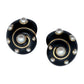 Verdura - Estate 18k Yellow Gold Black Jade Pearl Shell Earrings