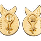Verdura - Estate 18k Yellow Gold Citrine Twisted Black Onyx Earrings