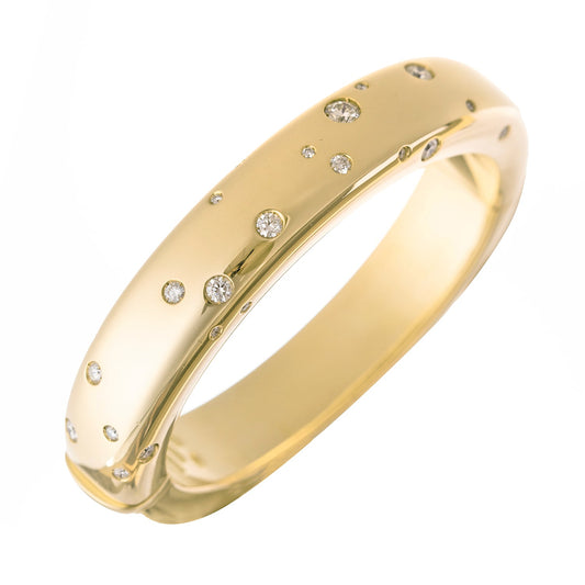 Verdura - Estate 18k Yellow Gold Diamond Constellation Bangle