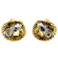 Verdura - Estate 18k Yellow Gold Diamond Shell Earrings