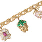 Verdura - Estate 18k Yellow Gold Icon Charm Bracelet