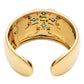 Verdura - Estate 18k Yellow Gold Peridot Blue Topaz Maltese Cross Cuff Bracelet