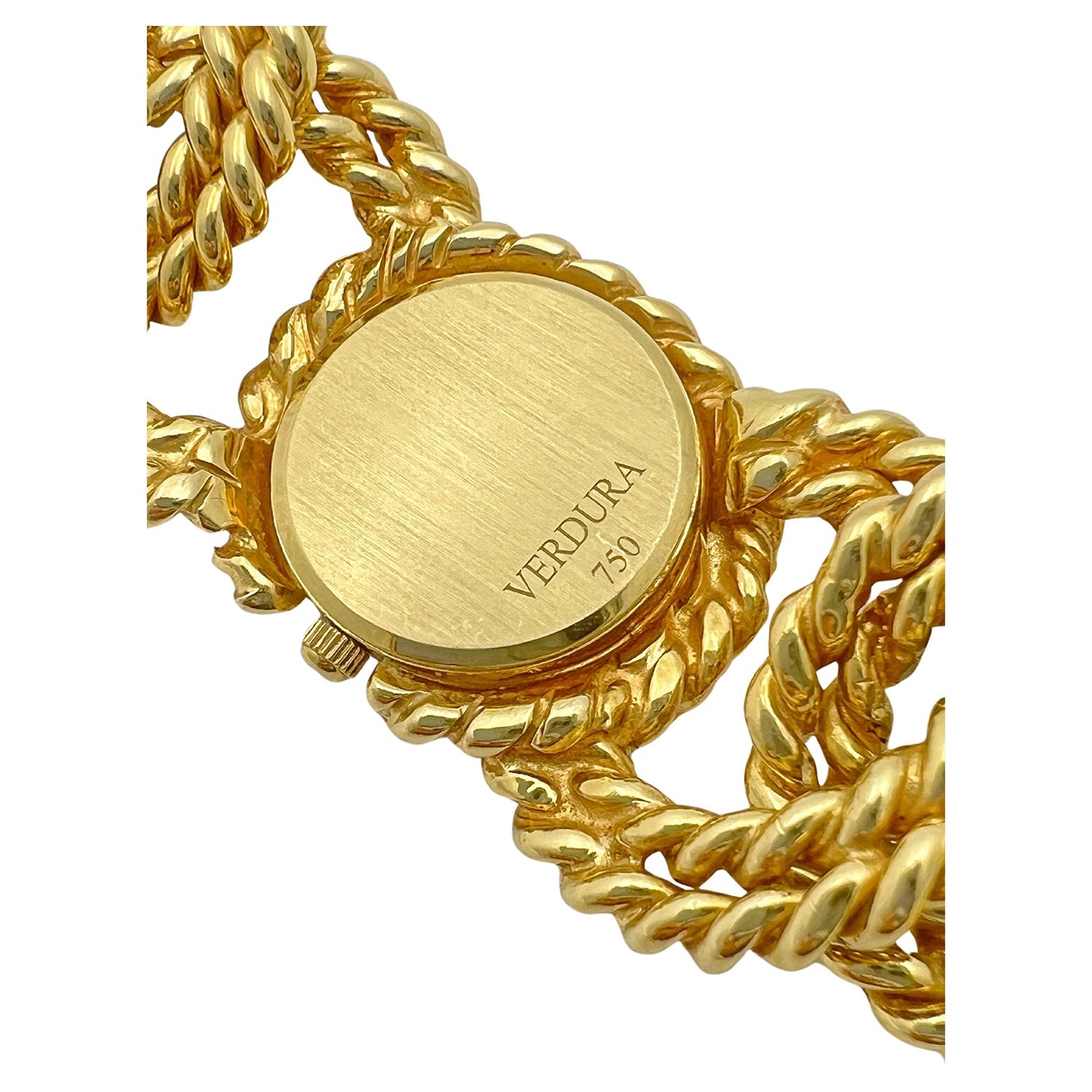 Verdura - Estate 18k Yellow Gold Rope Link Bracelet Watch