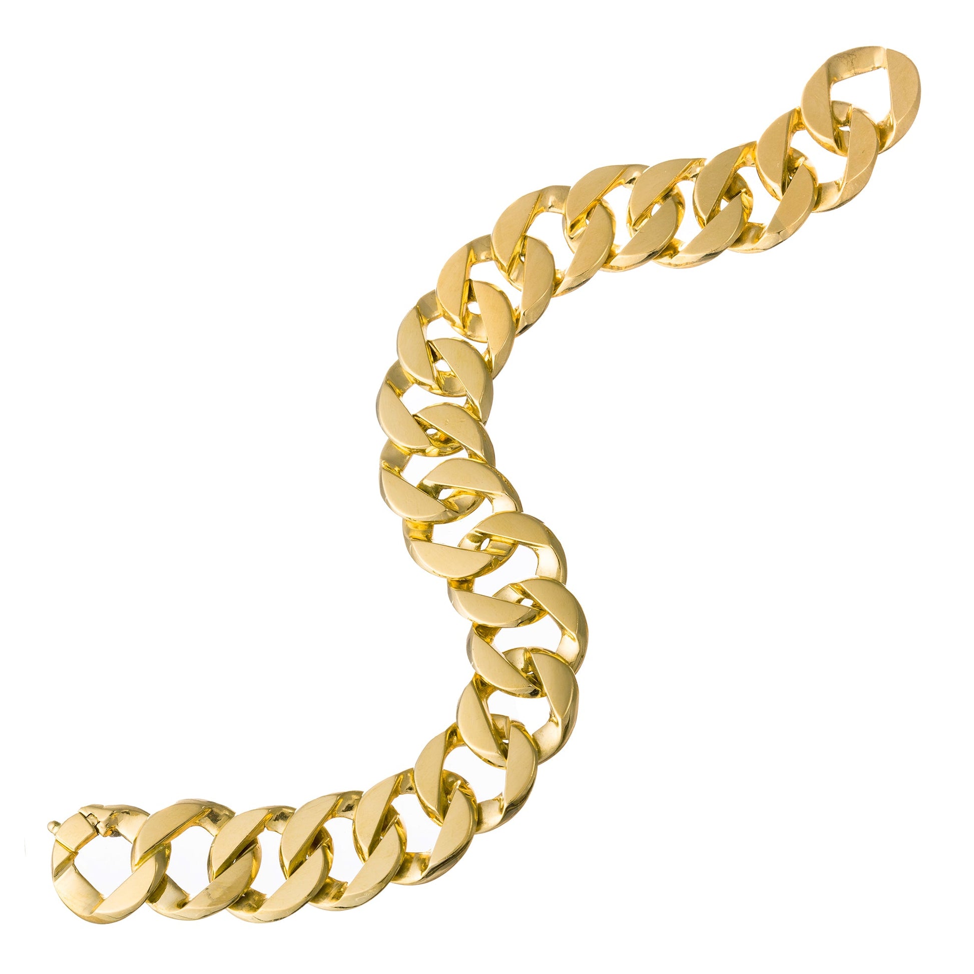 Verdura - Estate 18k Yellow Gold Small Curb - Link Bracelet