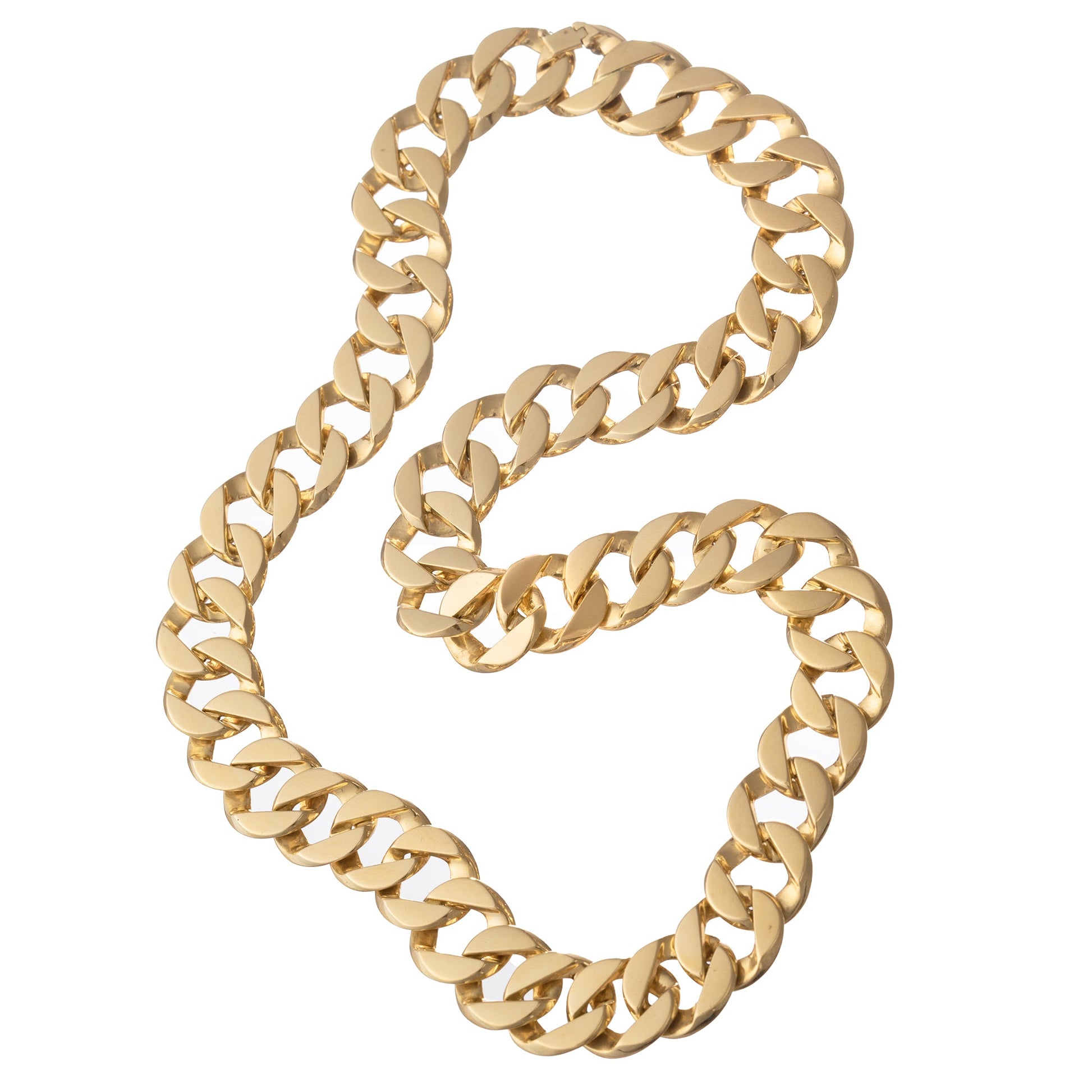 Verdura - Estate 18k Yellow Gold Small Curb - Link Necklace
