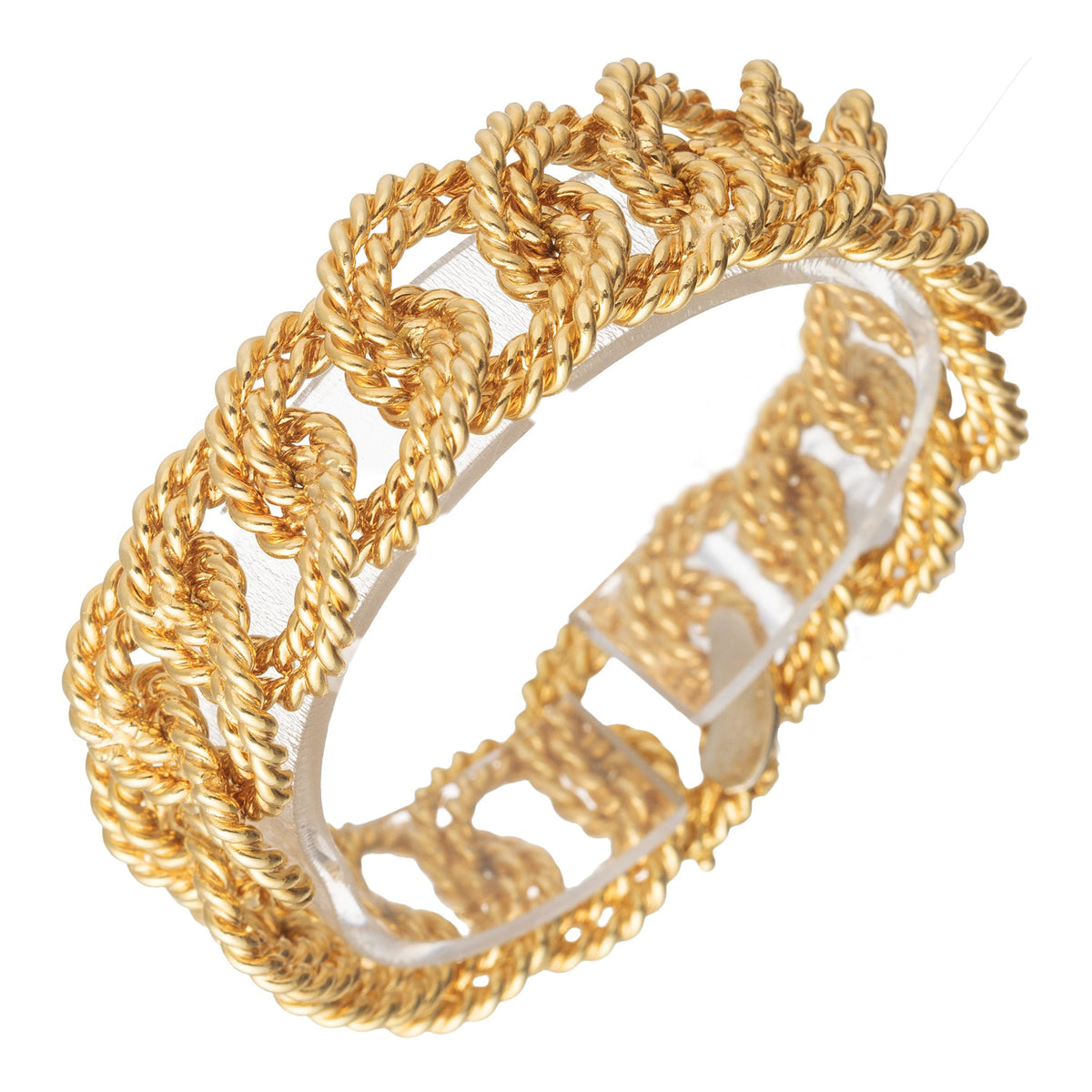 Verdura - Estate 18k Yellow Gold Twisted Rope Link Bracelet