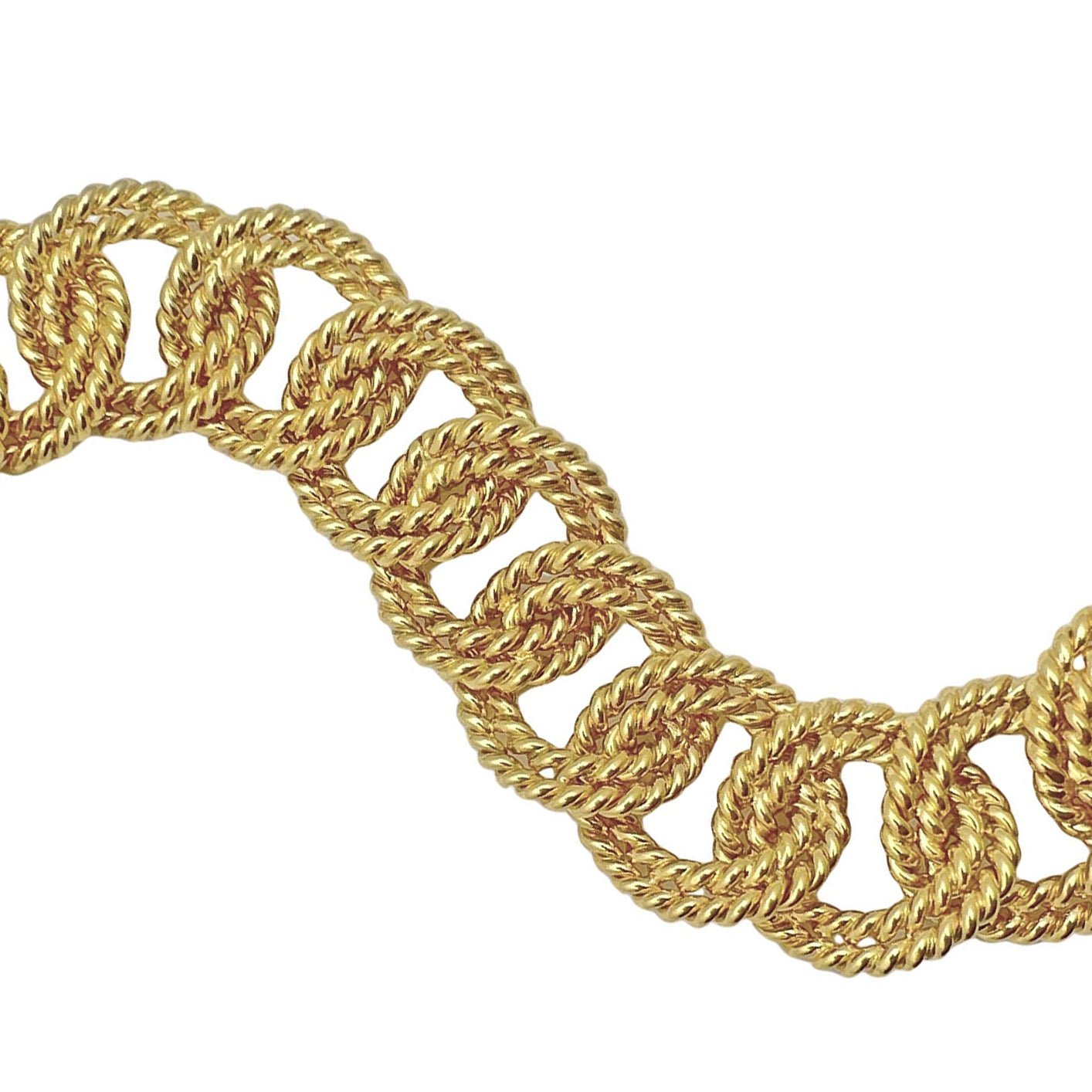 Verdura - Estate 18k Yellow Gold Twisted Rope Link Bracelet