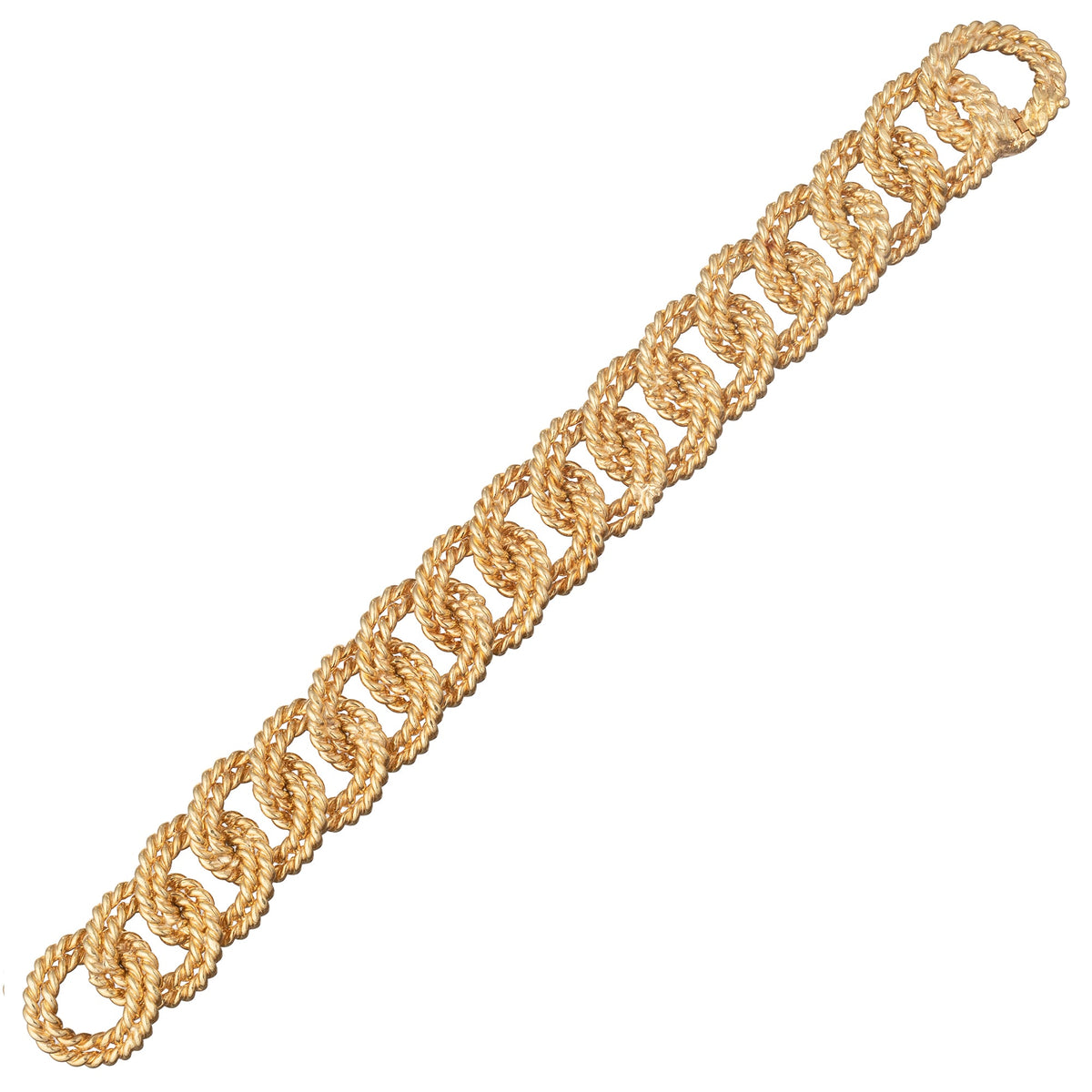 Verdura - Estate 18k Yellow Gold Twisted Rope Link Bracelet