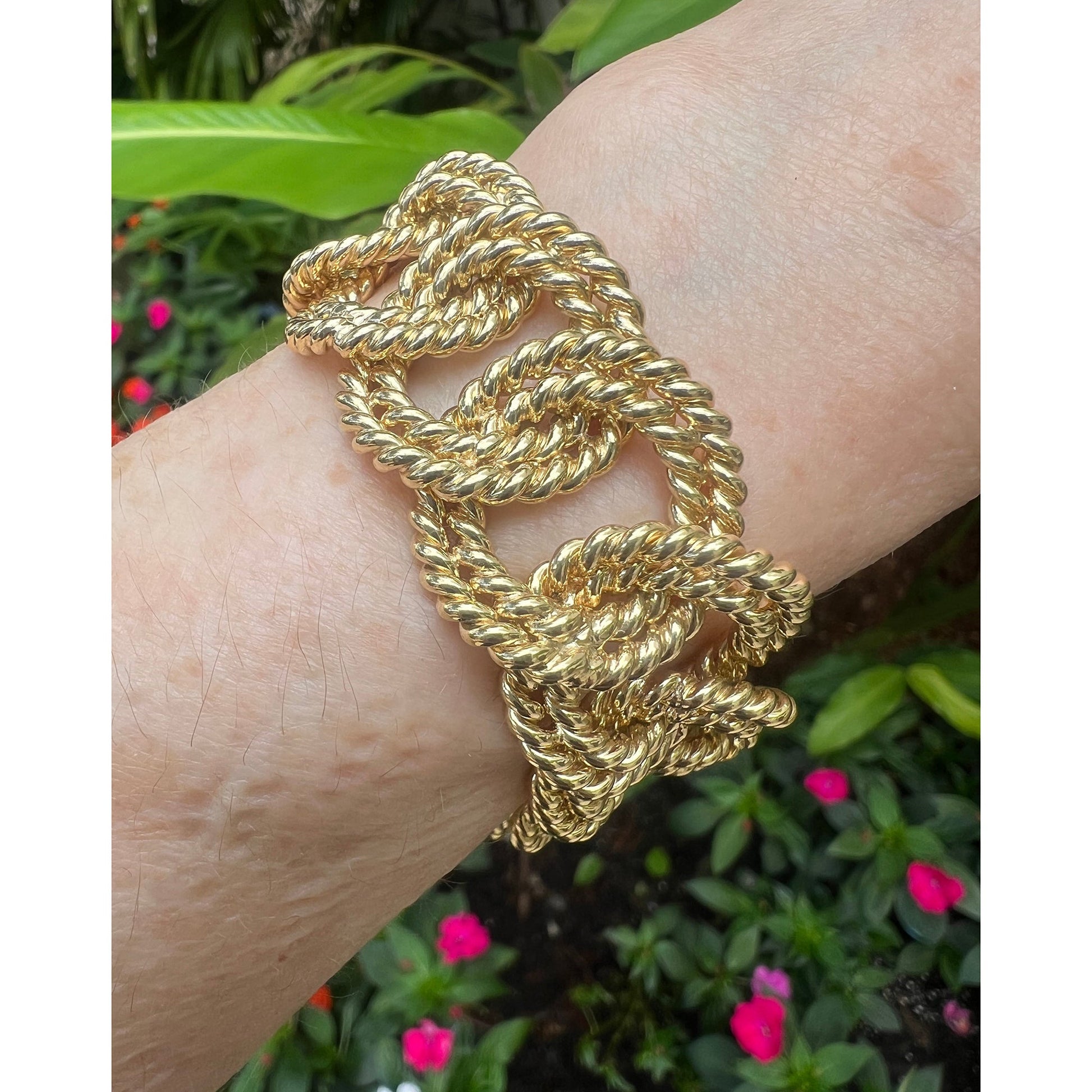 Verdura - Estate 18k Yellow Gold Twisted Rope Link Bracelet