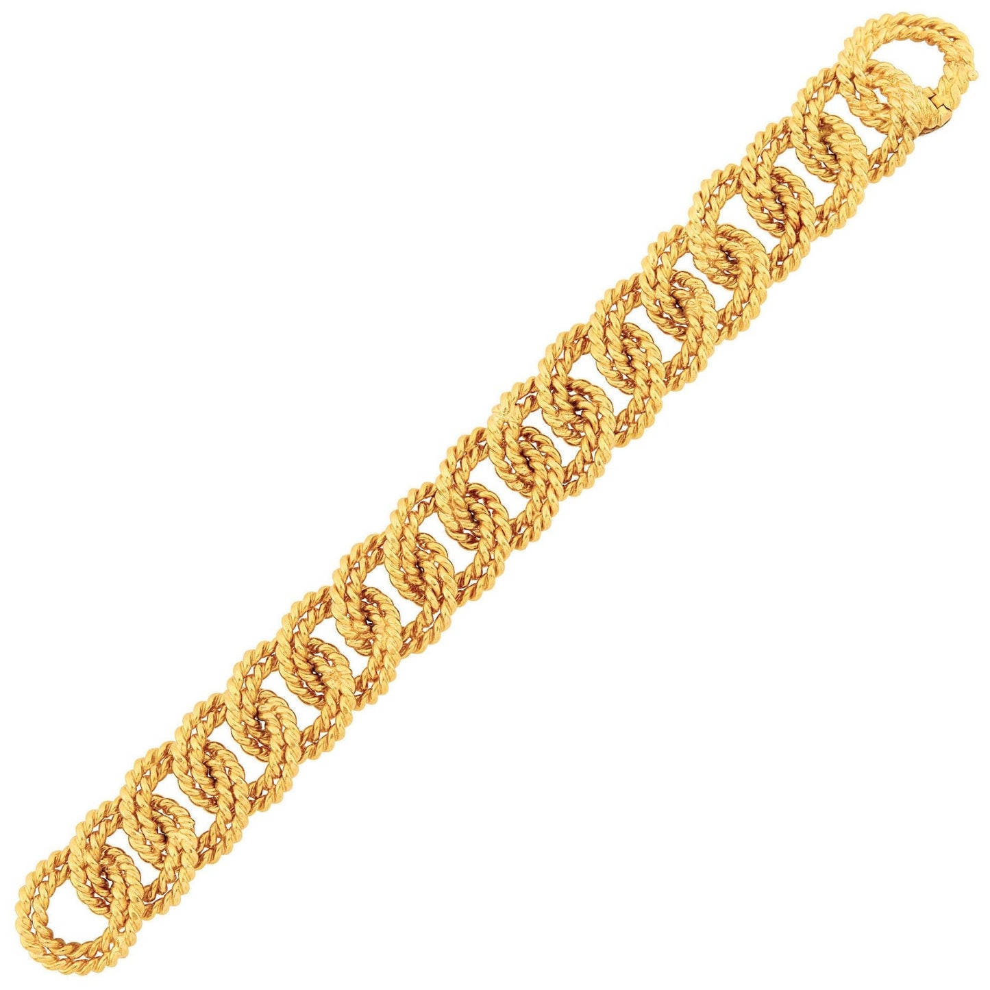 Verdura - Estate 18k Yellow Gold Twisted Rope Link Bracelet