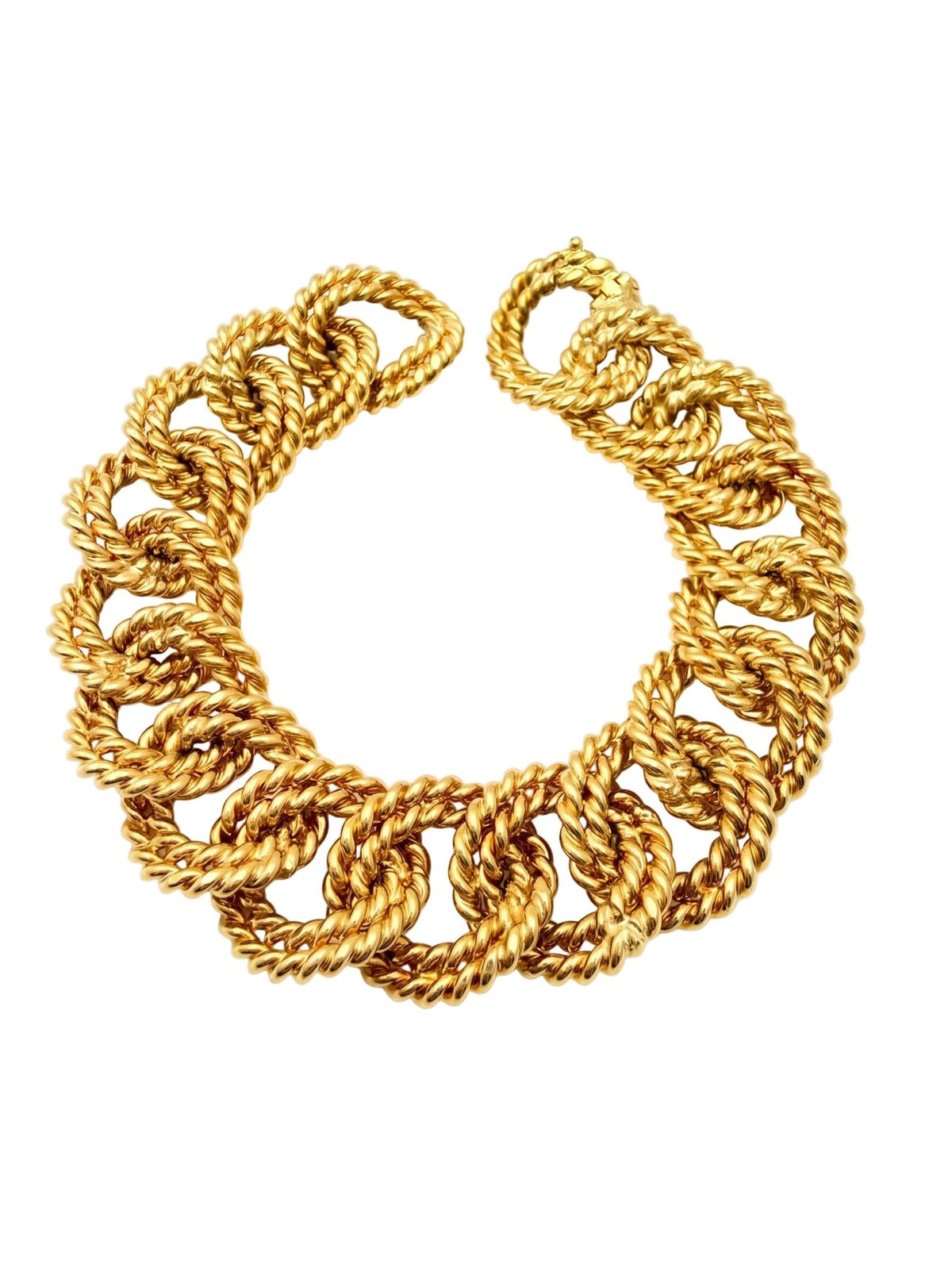 Verdura - Estate 18k Yellow Gold Twisted Rope Link Bracelet