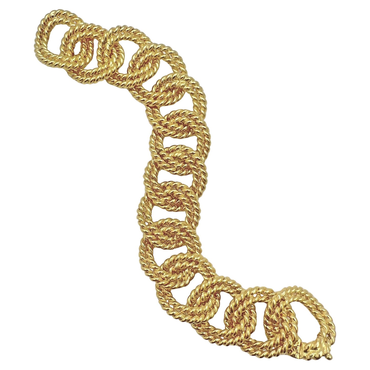 Verdura - Estate 18k Yellow Gold Twisted Rope Link Bracelet