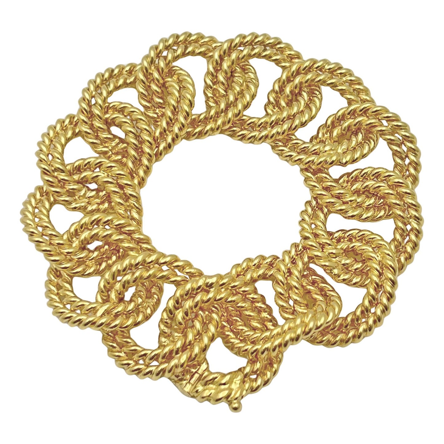 Verdura - Estate 18k Yellow Gold Twisted Rope Link Bracelet